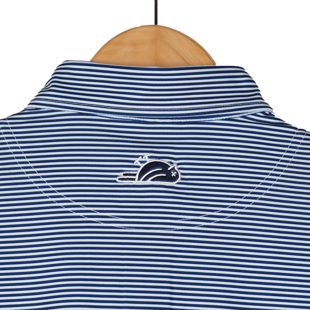 Birdie Slayer - Striped It Navy &amp; White Polo