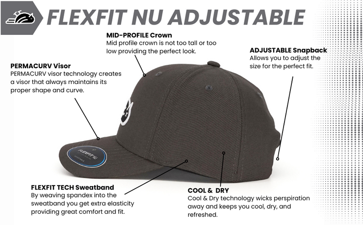 Birdie Slayer - Dark Gray Flexfit NU® Adjustable Performance Golf Hat