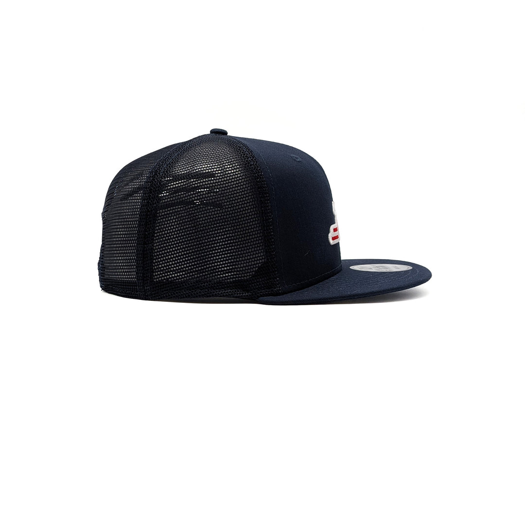 Birdie Slayer - Deep Navy Trucker - Red/White Logo - New Era 9Fifty Snapback Golf Hat