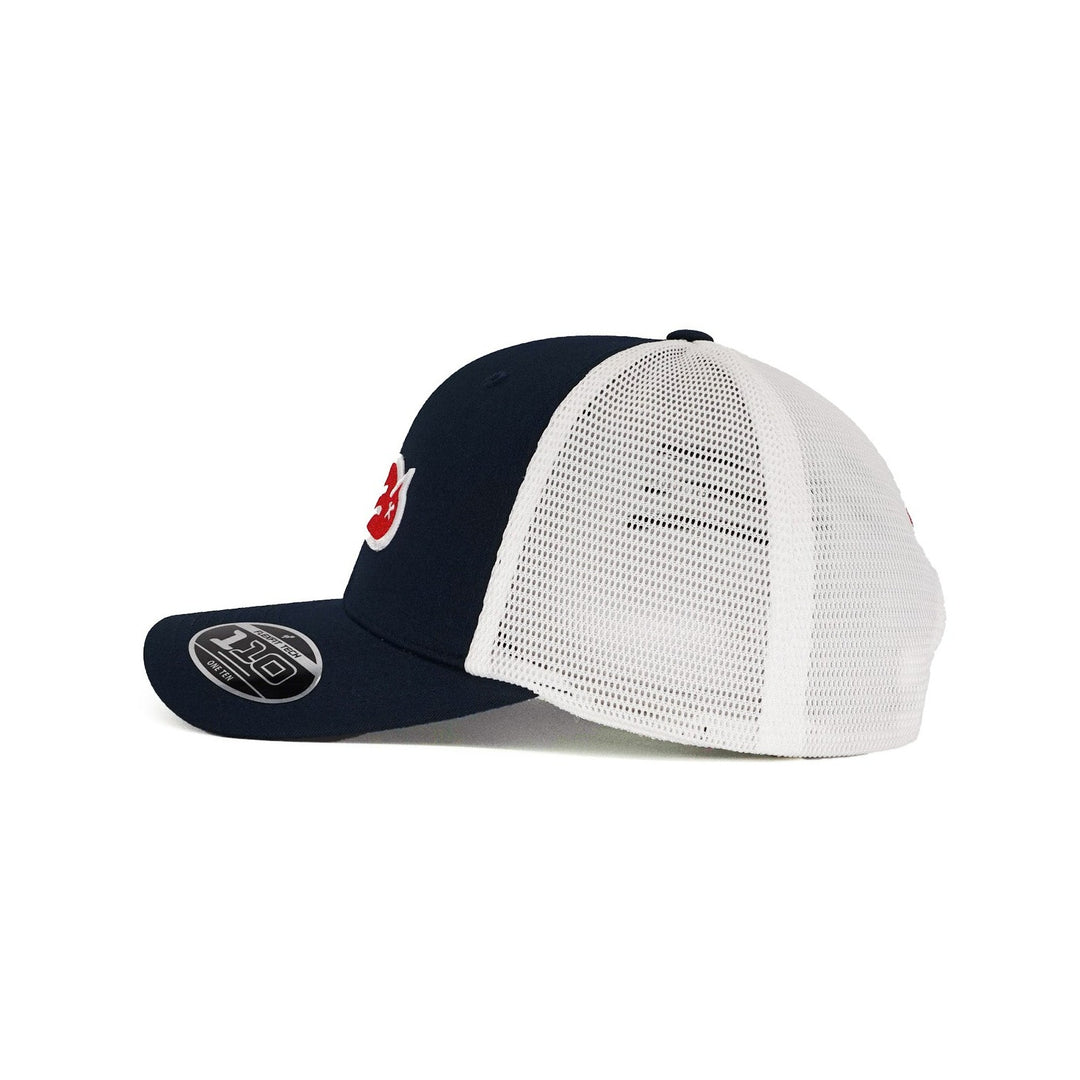 Birdie Slayer - Navy &amp; White Flexfit® 110 Trucker Golf Hat