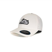 Birdie Slayer -  Black/White - White Flexfit NU® Fitted Performance Golf Hat