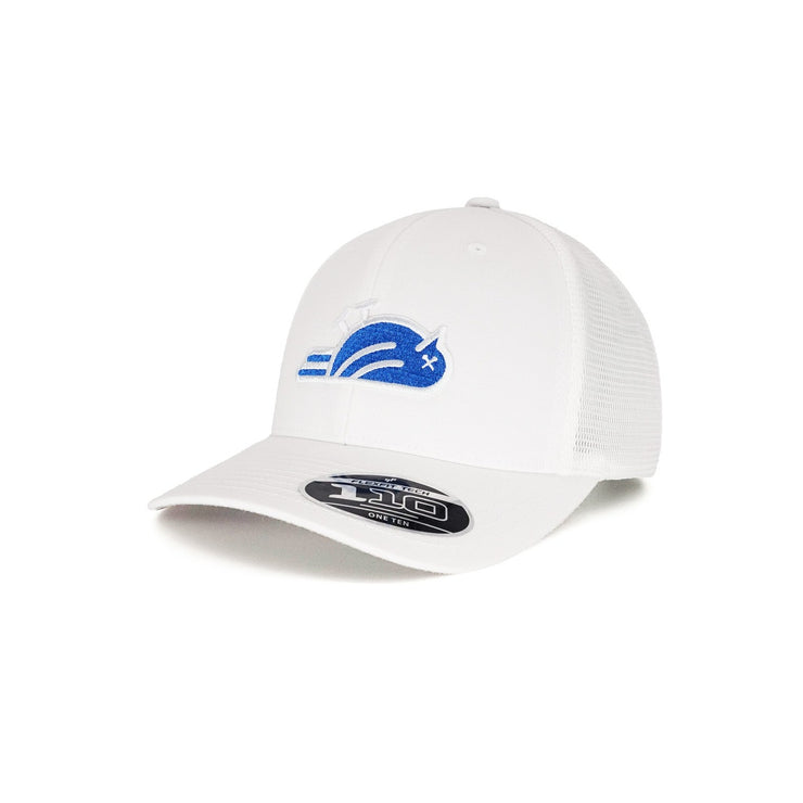 Birdie Slayer - Blue/White - White Flexfit® 110 Trucker Golf Hat