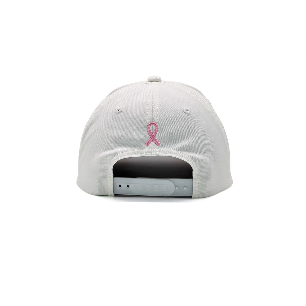 Birdie Slayer - White Flexfit NU® Breast Cancer Awareness Golf Hat