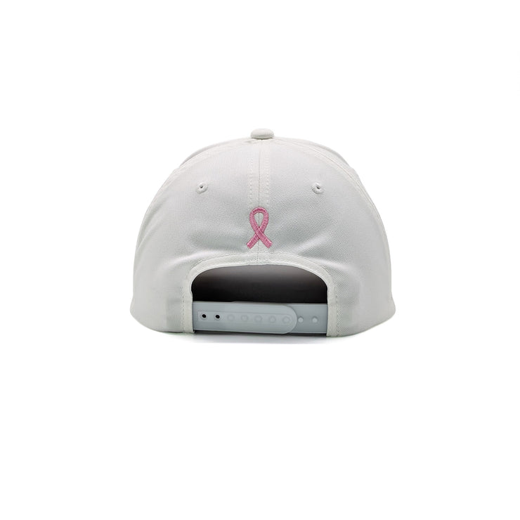 Birdie Slayer - White Flexfit NU® Breast Cancer Awareness Golf Hat