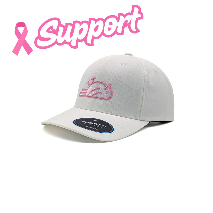 Birdie Slayer - White Flexfit NU® Breast Cancer Awareness Golf Hat