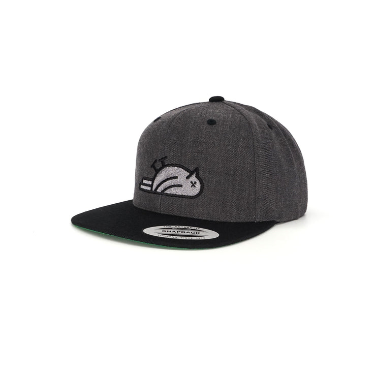 Birdie Slayer - Dark Heather Gray & Black Wool Blend Snapback Golf Hat