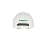 Pure Bomb Icon - White Flexfit NU® Adjustable Performance Golf Hat