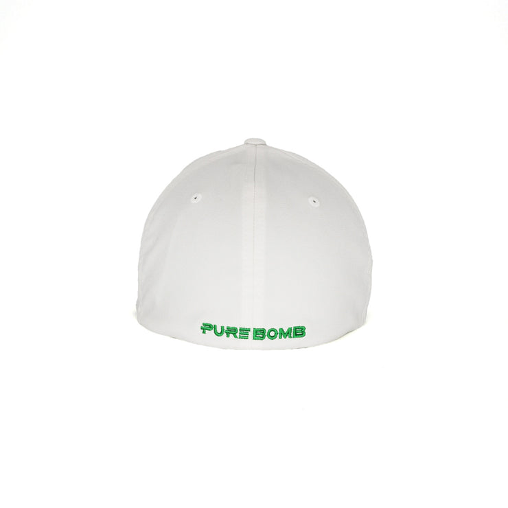 Birdie Slayer - Green/White - White Flexfit NU® Fitted Performance Golf Hat