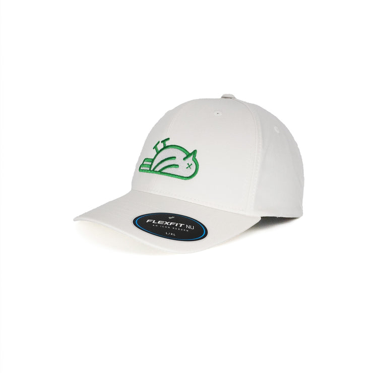 Birdie Slayer - Green/White - White Flexfit NU® Fitted Performance Golf Hat