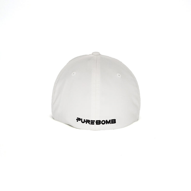 Birdie Slayer -  Black/White - White Flexfit NU® Fitted Performance Golf Hat