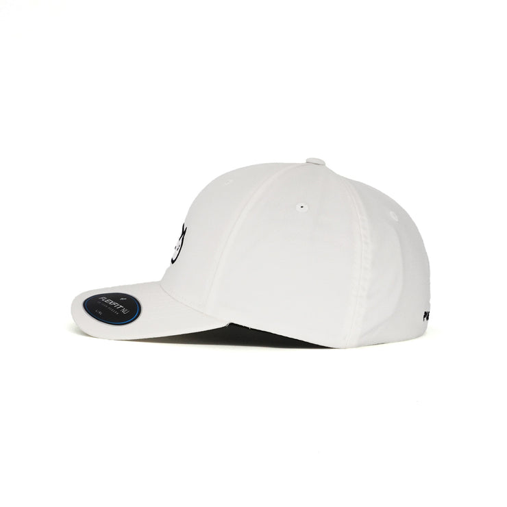 Birdie Slayer -  Black/White - White Flexfit NU® Fitted Performance Golf Hat