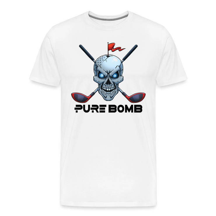 Skull & Crossed Clubs Pure bomb - white