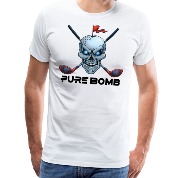 Skull & Crossed Clubs Pure bomb - white